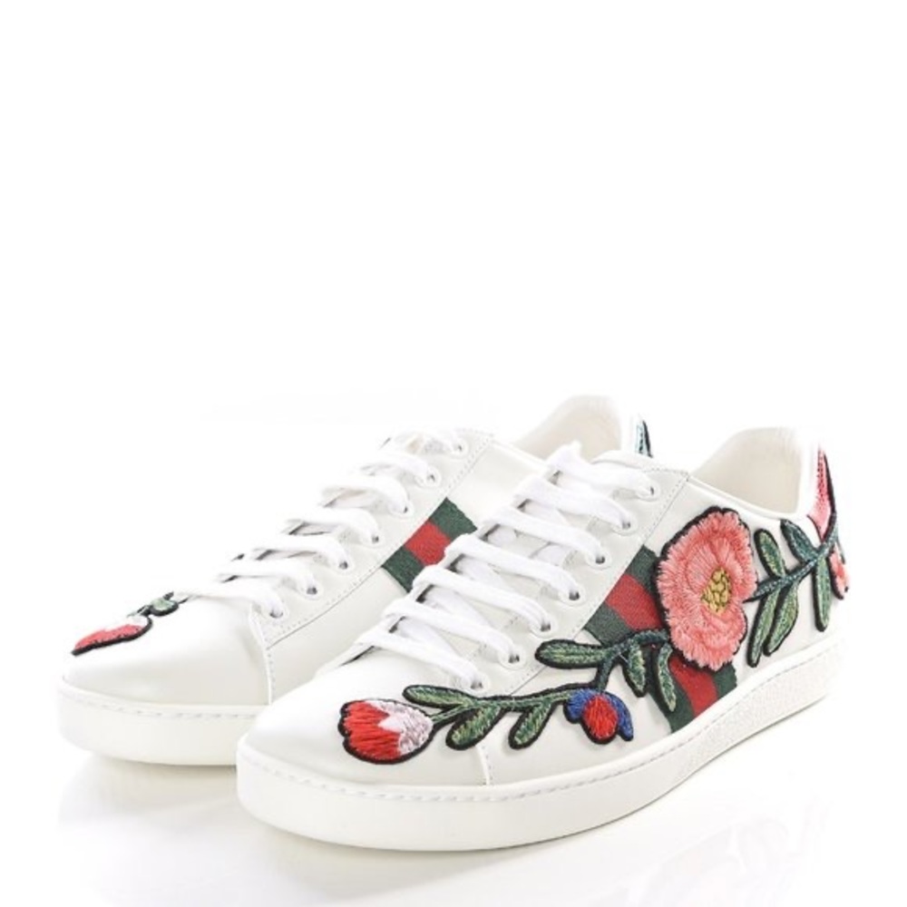 ⛔️SOLD ⛔️ Gucci Ace Sneakers with Floral Embroidery